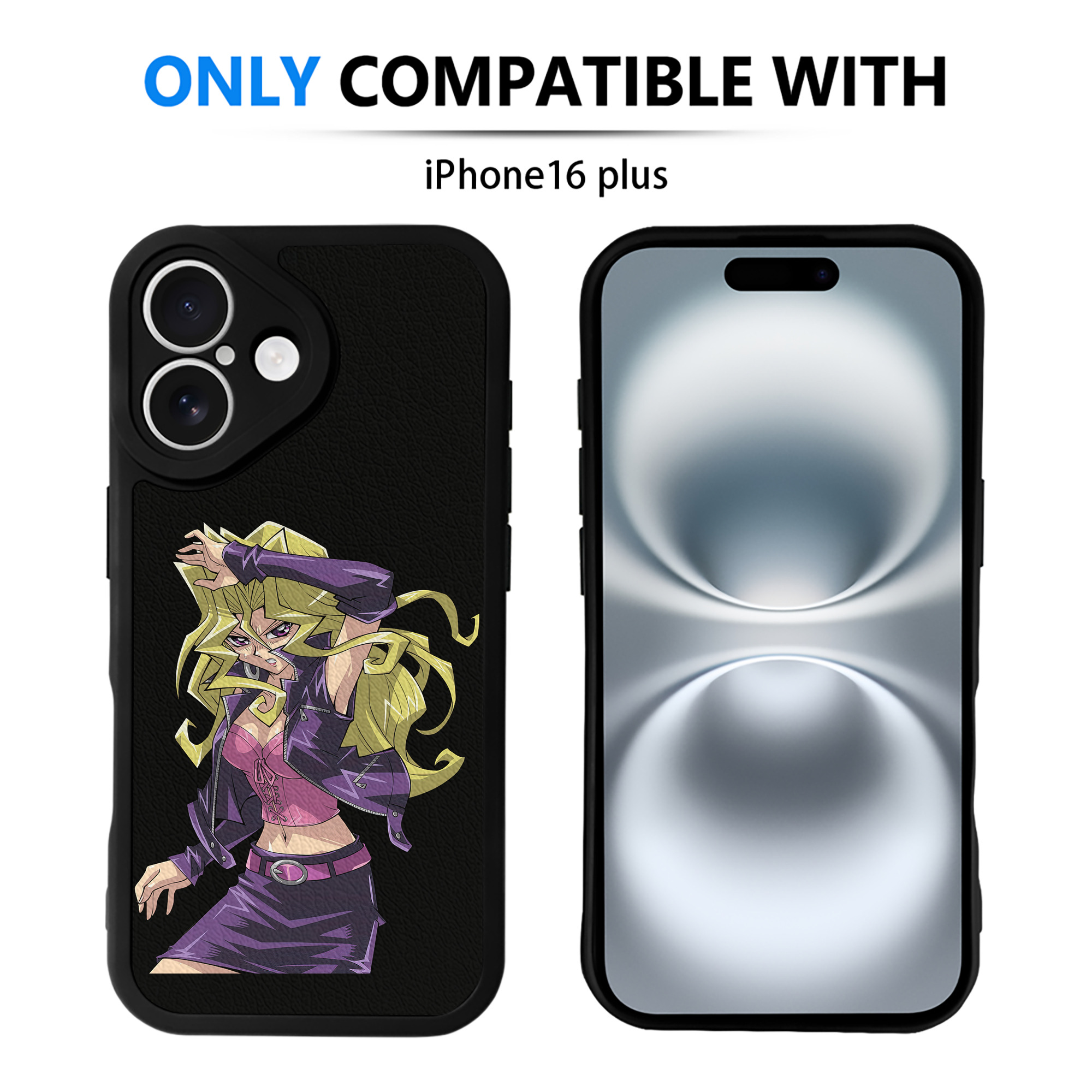 （画像用） 遊☆戯☆王 Yu-Gi-Oh! 【iPhone 16シリーズ対応】シリコンスマホケース（レザー調） 材質：シリコン